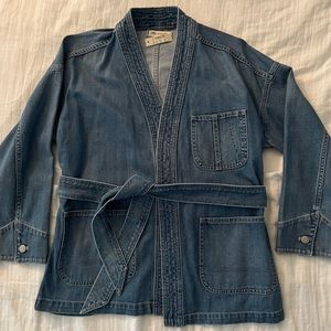 Madewell wrap kimono style denim jacket size M new with tags